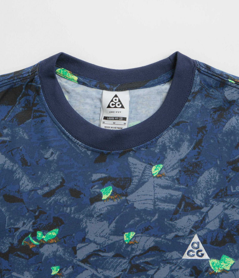 Nike ACG Leafcutter T-Shirt in Midnight Navy