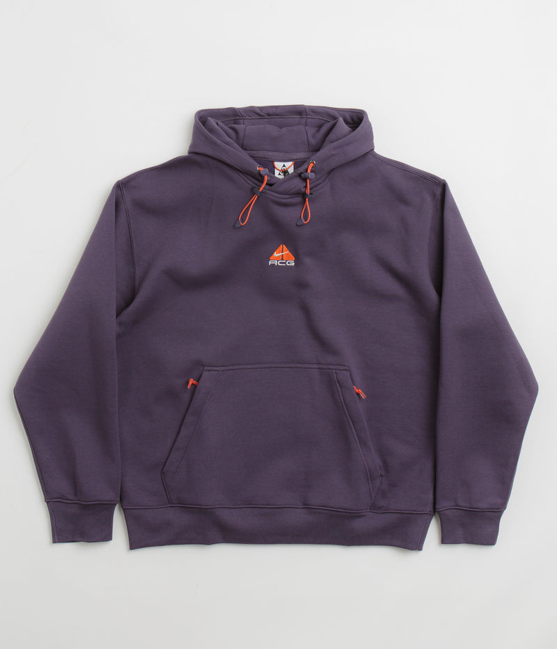 Nike ACG Therma-FIT Fleece Hoodie in Dark Raisin and Summit White