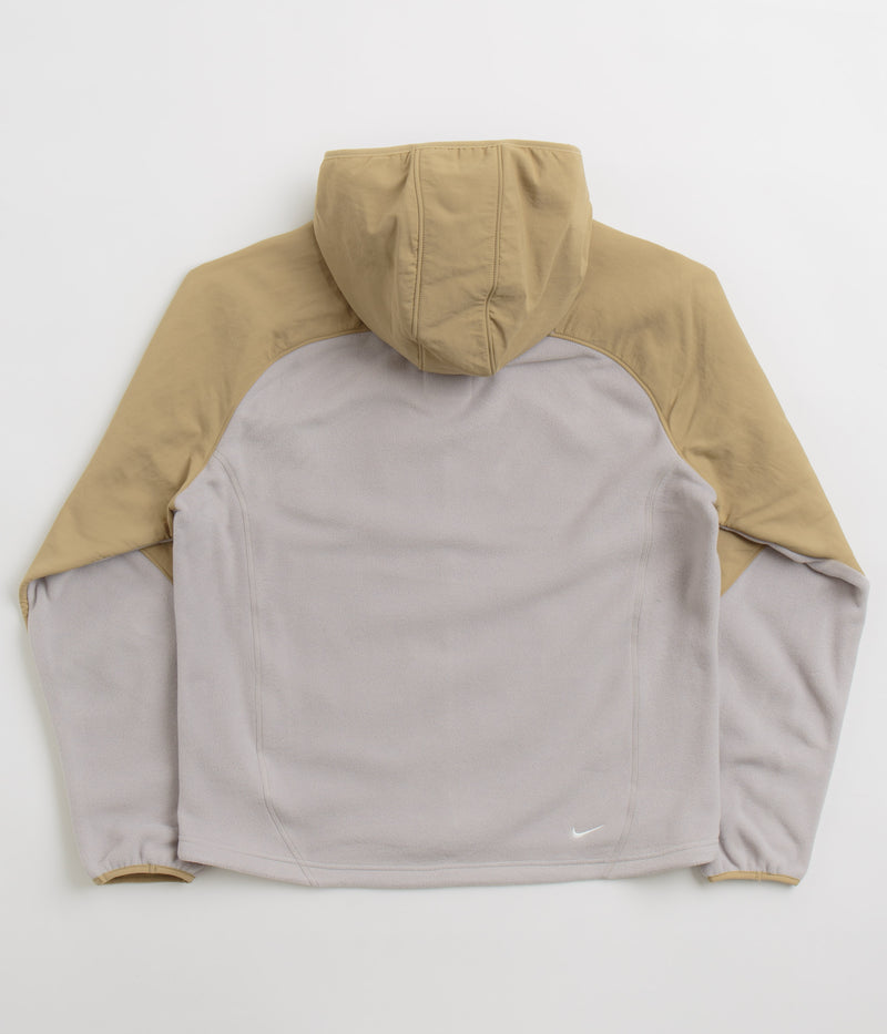 Nike ACG Wolf Tree Plus Full Zip Hoodie in Parachute Beige and College Grey / Summit White