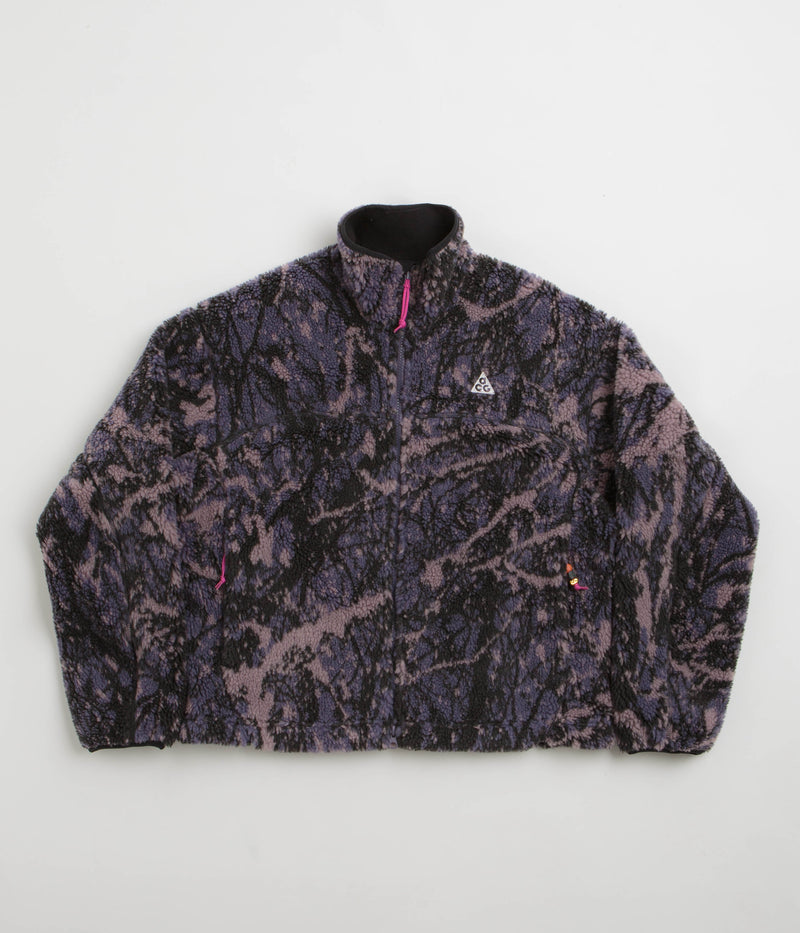 Nike ACG Womens Canwell Glacier Fleece in Dark Raisin and Black / Black / Summit White