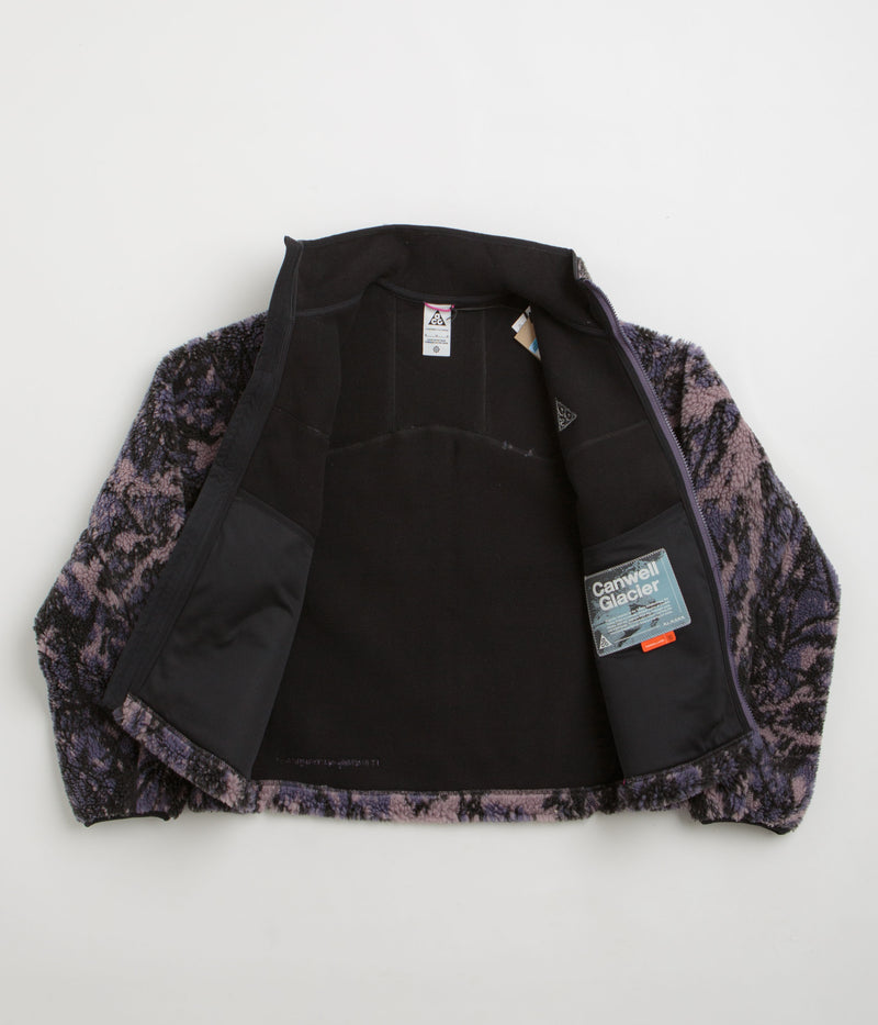 Nike ACG Womens Canwell Glacier Fleece in Dark Raisin and Black / Black / Summit White