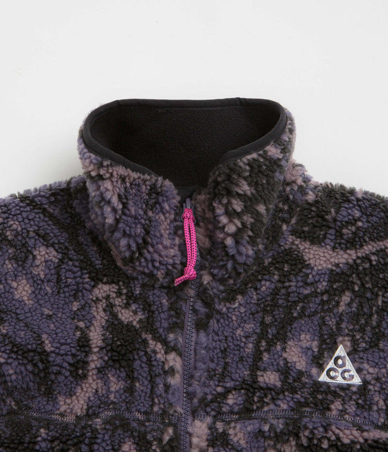 Nike ACG Womens Canwell Glacier Fleece in Dark Raisin and Black / Black / Summit White