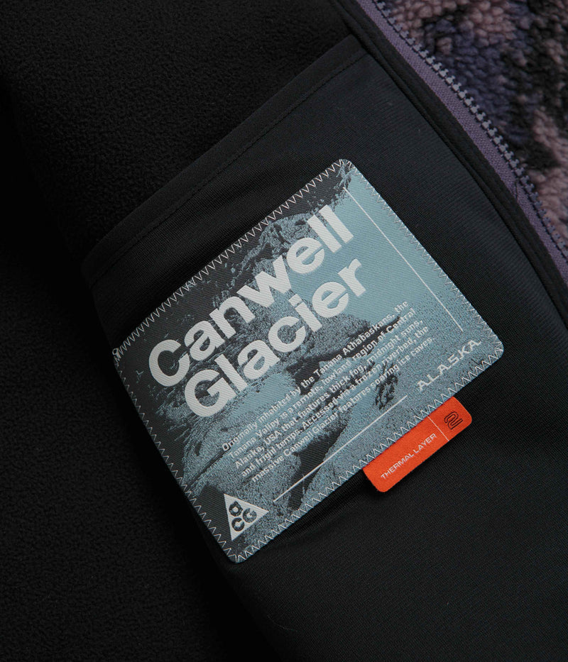 Nike ACG Womens Canwell Glacier Fleece in Dark Raisin and Black / Black / Summit White
