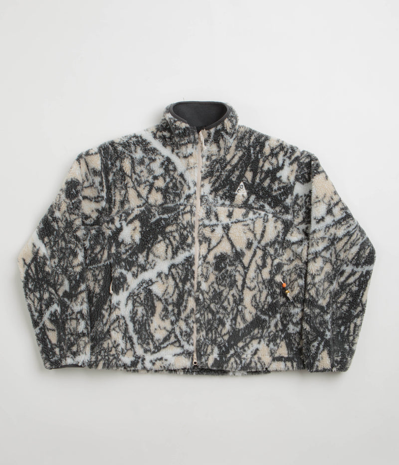 Nike ACG Womens Canwell Glacier Fleece in Light Orewood Brown and Black / Summit White