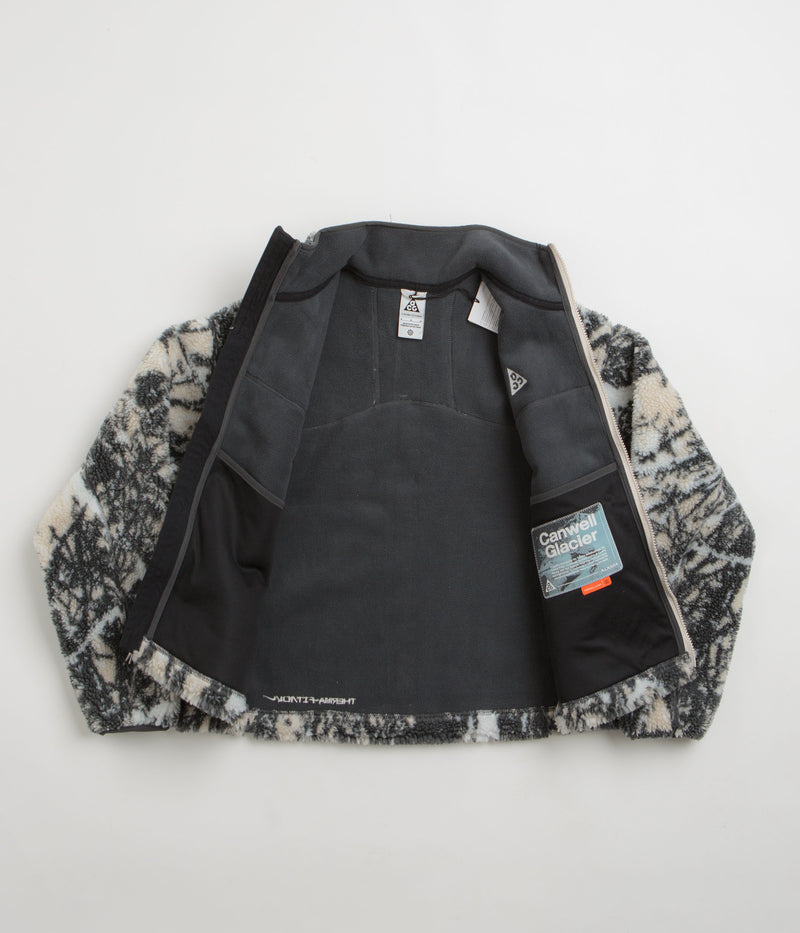 Nike ACG Womens Canwell Glacier Fleece in Light Orewood Brown and Black / Summit White