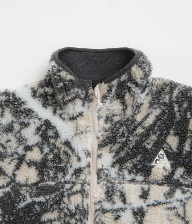 Nike ACG Womens Canwell Glacier Fleece in Light Orewood Brown and Black / Summit White