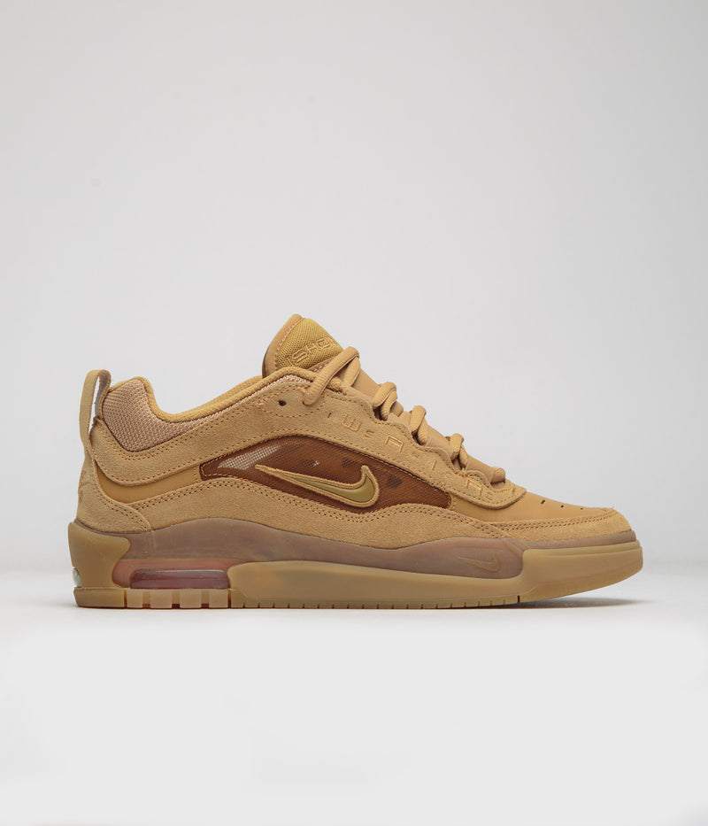 Nike SB Air Max Ishod Shoes in Flax and Wheat and Flax - Safety Orange
