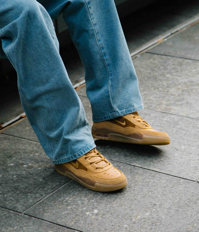 Nike SB Air Max Ishod Shoes in Flax and Wheat and Flax - Safety Orange