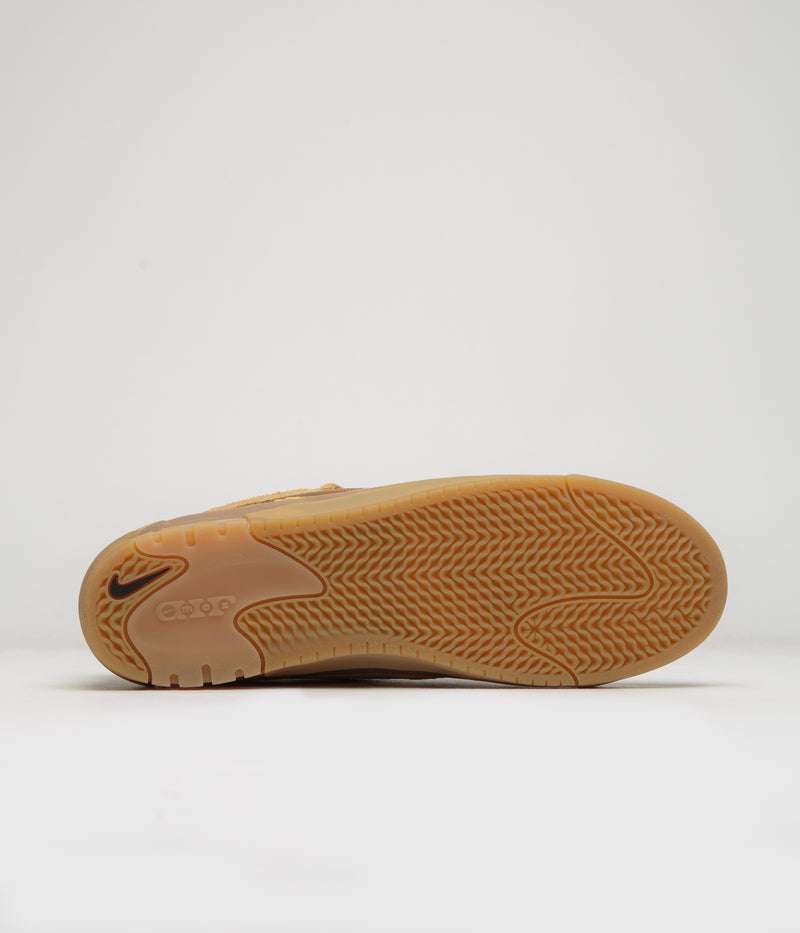 Nike SB Air Max Ishod Shoes in Flax and Wheat and Flax - Safety Orange