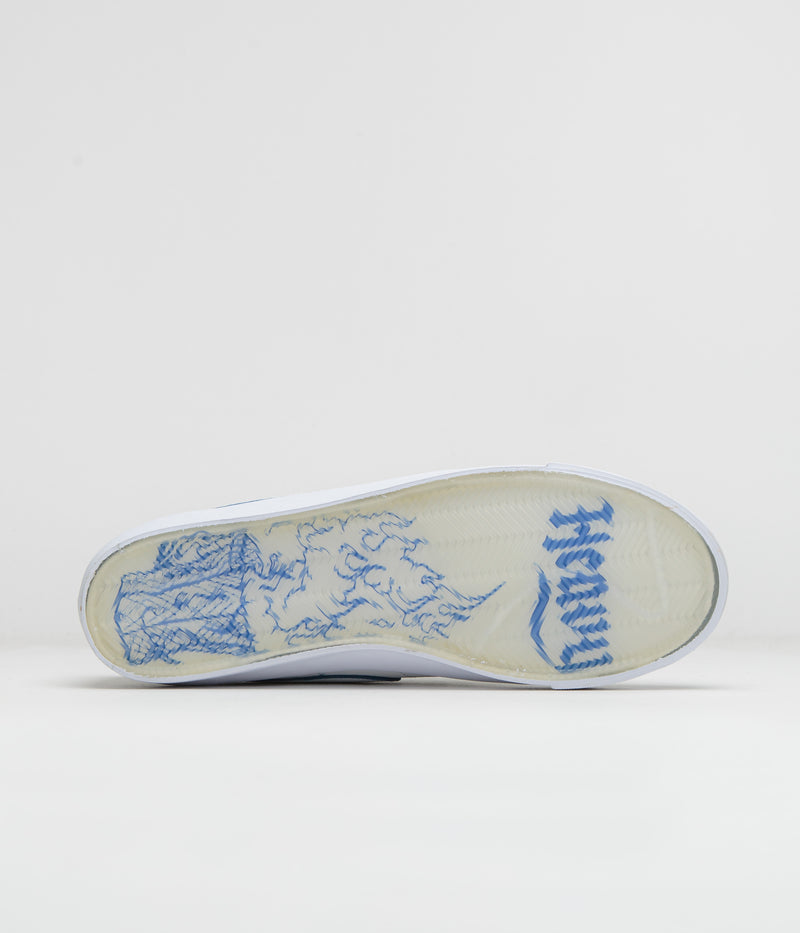 Nike SB Blazer Low Pro GT Premium Shoes in Summit White and Game Royal and Summit White