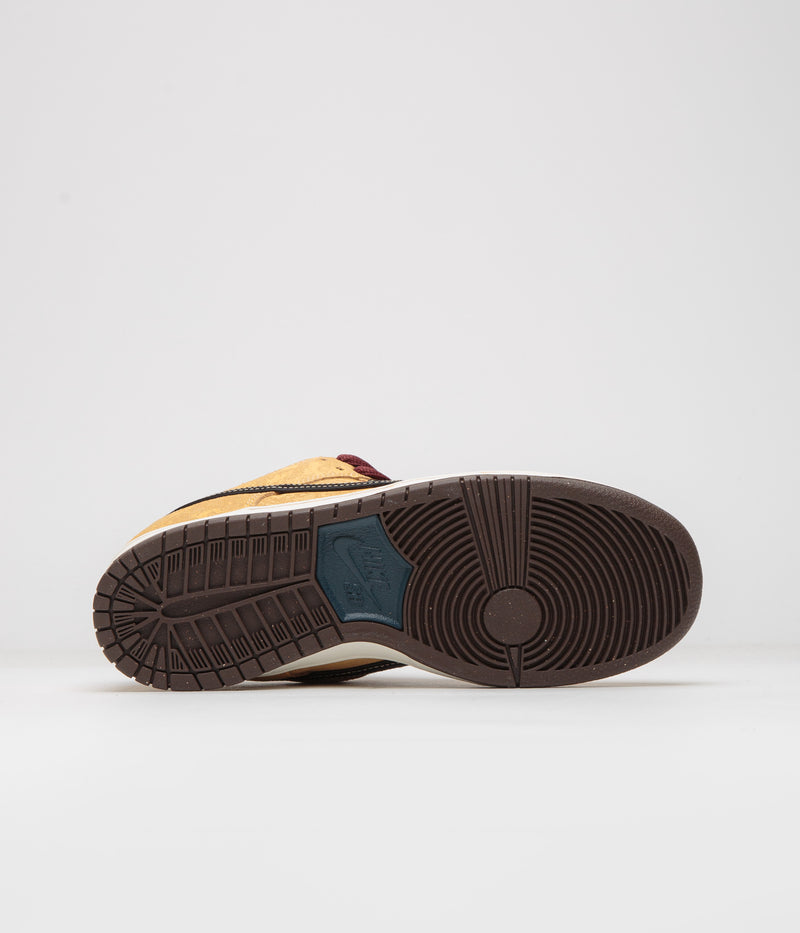 Nike SB Dunk Low Pro ‘City of Cinema’ Shoes in Celestial Gold and Black and Dark Team Red