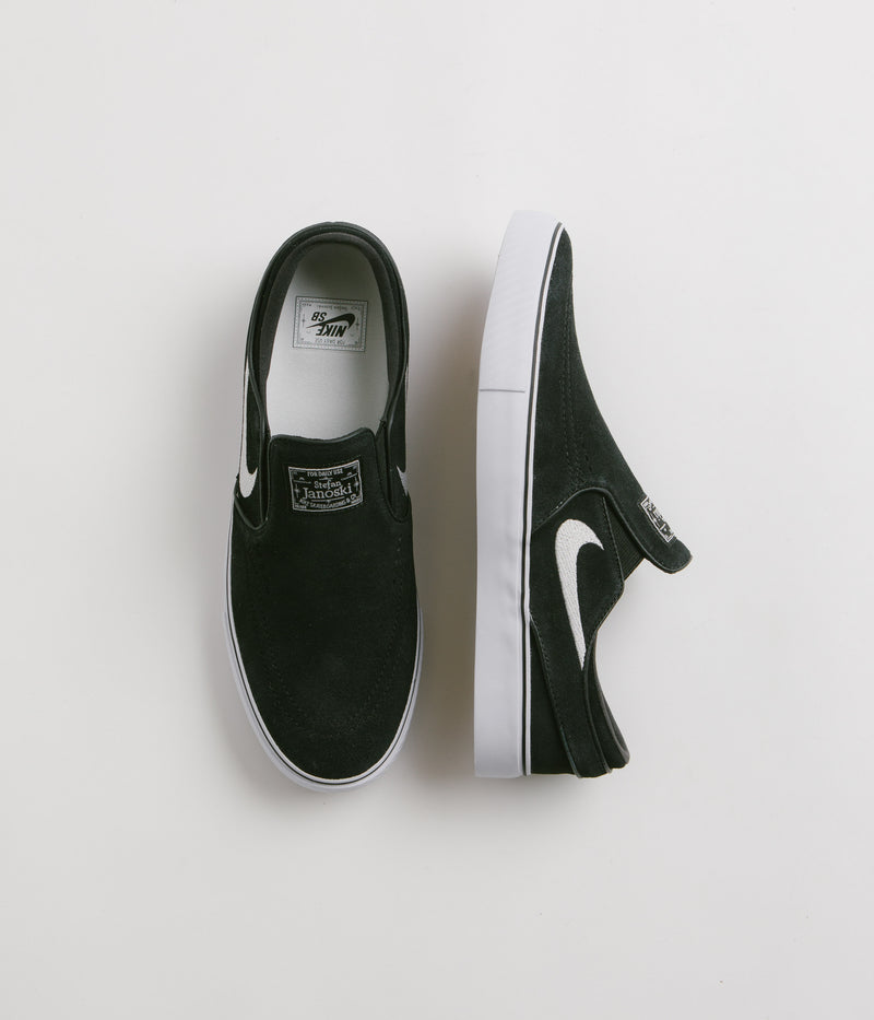 Nike SB Janoski+ Slip Shoes in Black and White and Black - Black