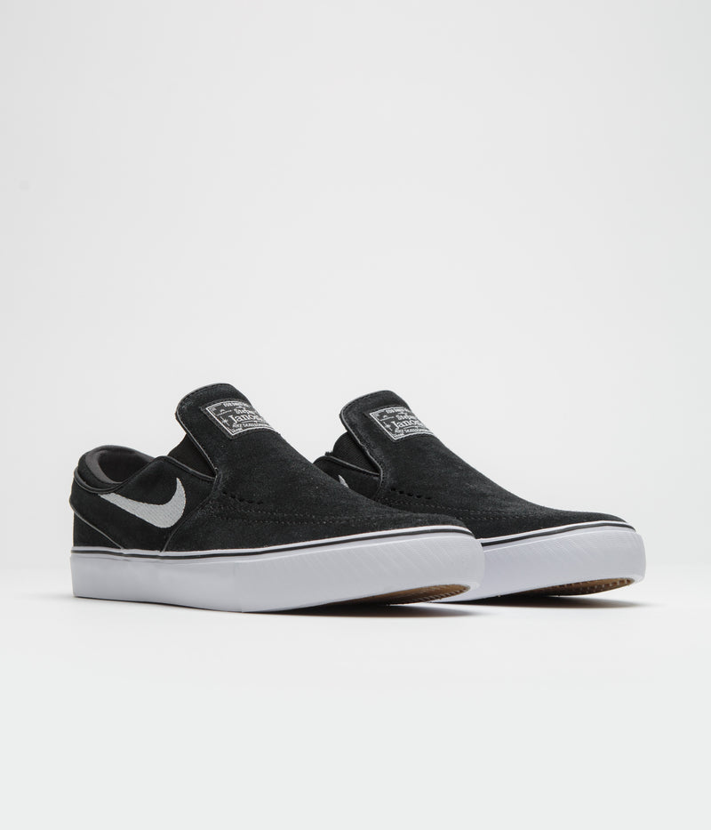 Nike SB Janoski+ Slip Shoes in Black and White and Black - Black