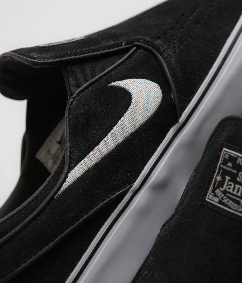 Nike SB Janoski+ Slip Shoes in Black and White and Black - Black