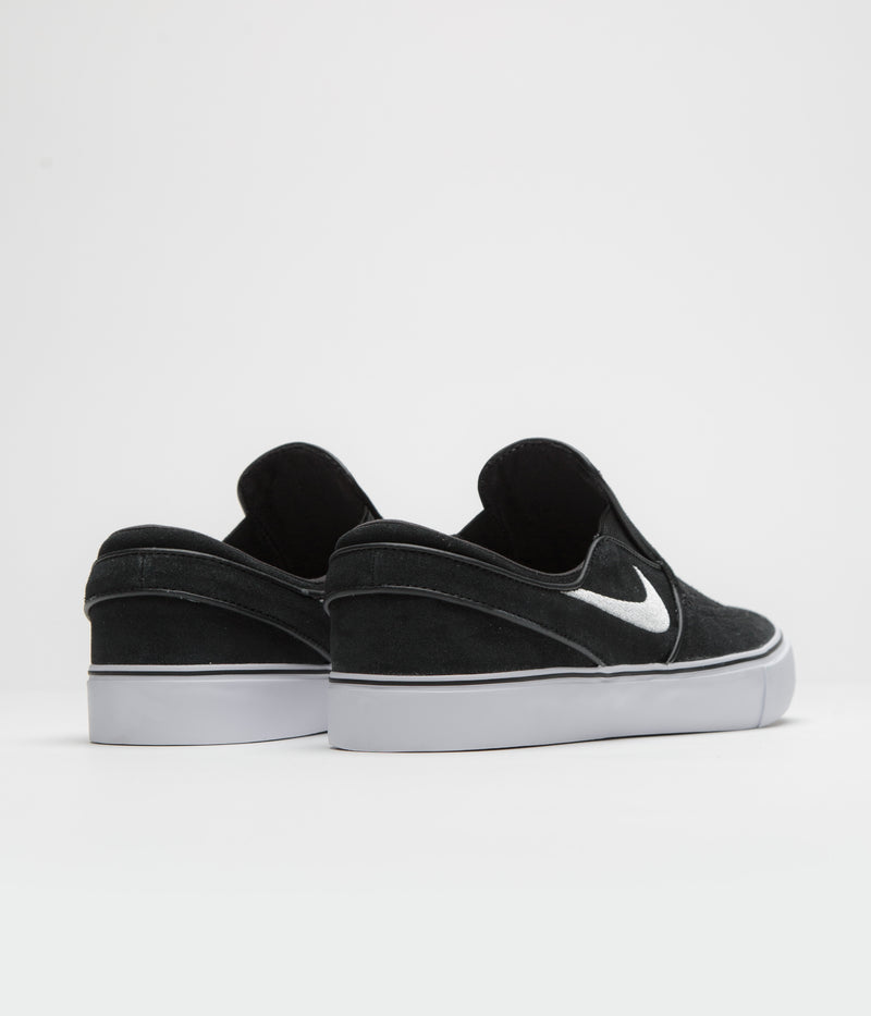 Nike SB Janoski+ Slip Shoes in Black and White and Black - Black