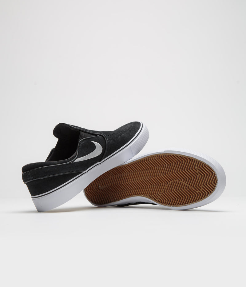Nike SB Janoski+ Slip Shoes in Black and White and Black - Black