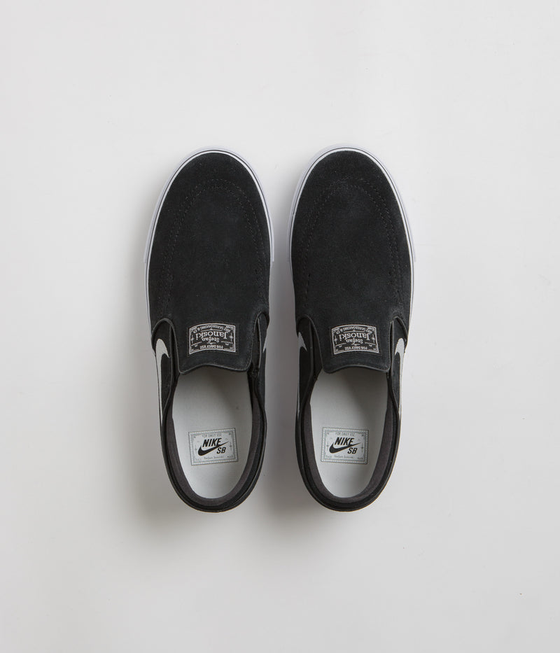 Nike SB Janoski+ Slip Shoes in Black and White and Black - Black