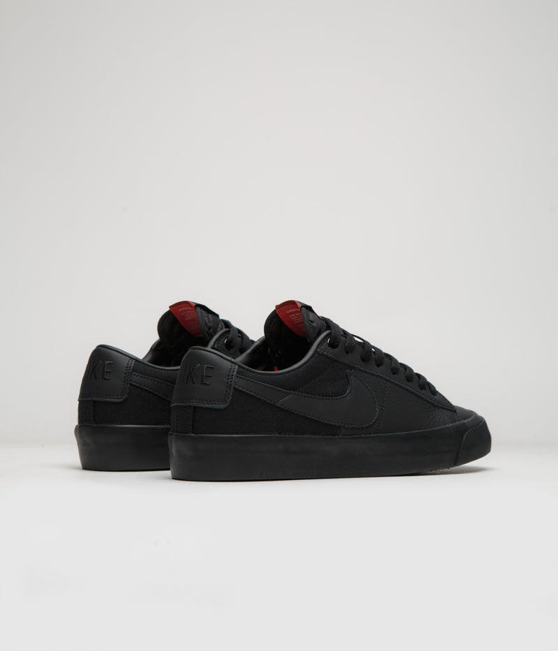 Nike SB Orange Label Blazer Low Pro GT Shoes in Black and Black and Black - Black