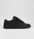 Nike SB Orange Label Dunk Low Pro Shoes in Black and Black and Black - Black