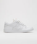 Nike SB Orange Label Dunk Low Pro Shoes in White and White and White - White