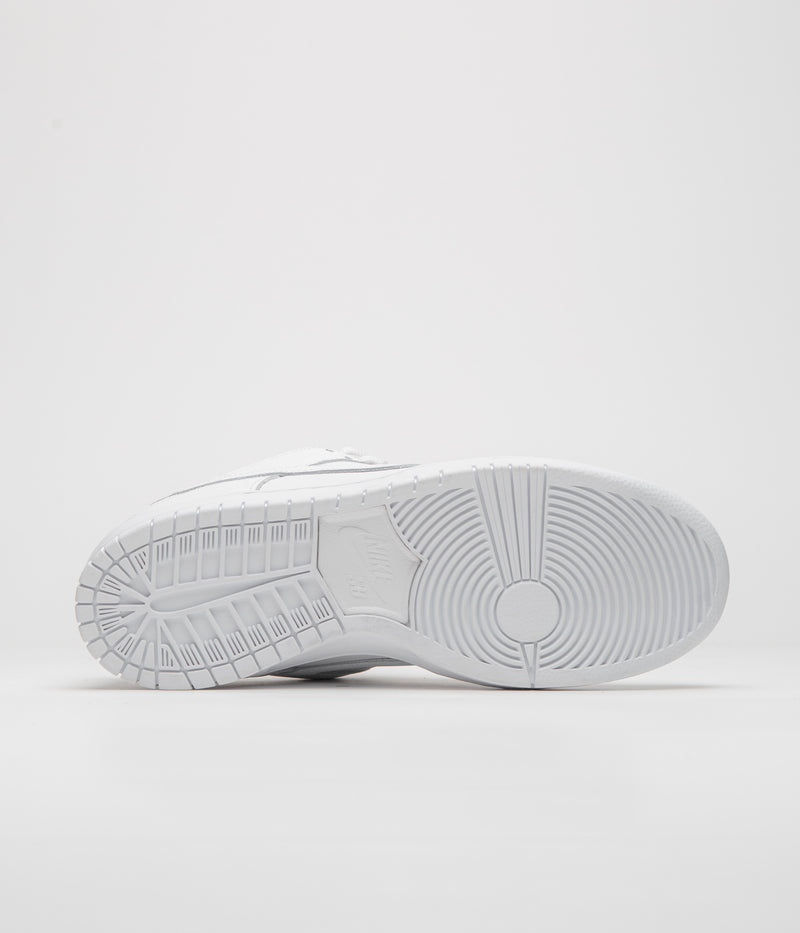 Nike SB Orange Label Dunk Low Pro Shoes in White and White and White - White
