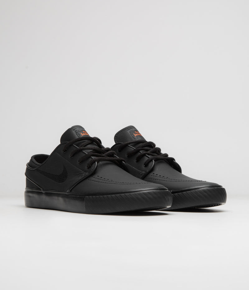 Nike SB Orange Label Janoski OG+ Shoes in Black and Black and Black - Black