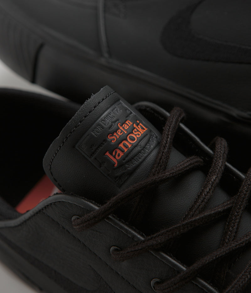 Nike SB Orange Label Janoski OG+ Shoes in Black and Black and Black - Black