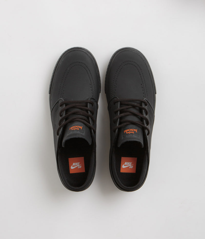 Nike SB Orange Label Janoski OG+ Shoes in Black and Black and Black - Black