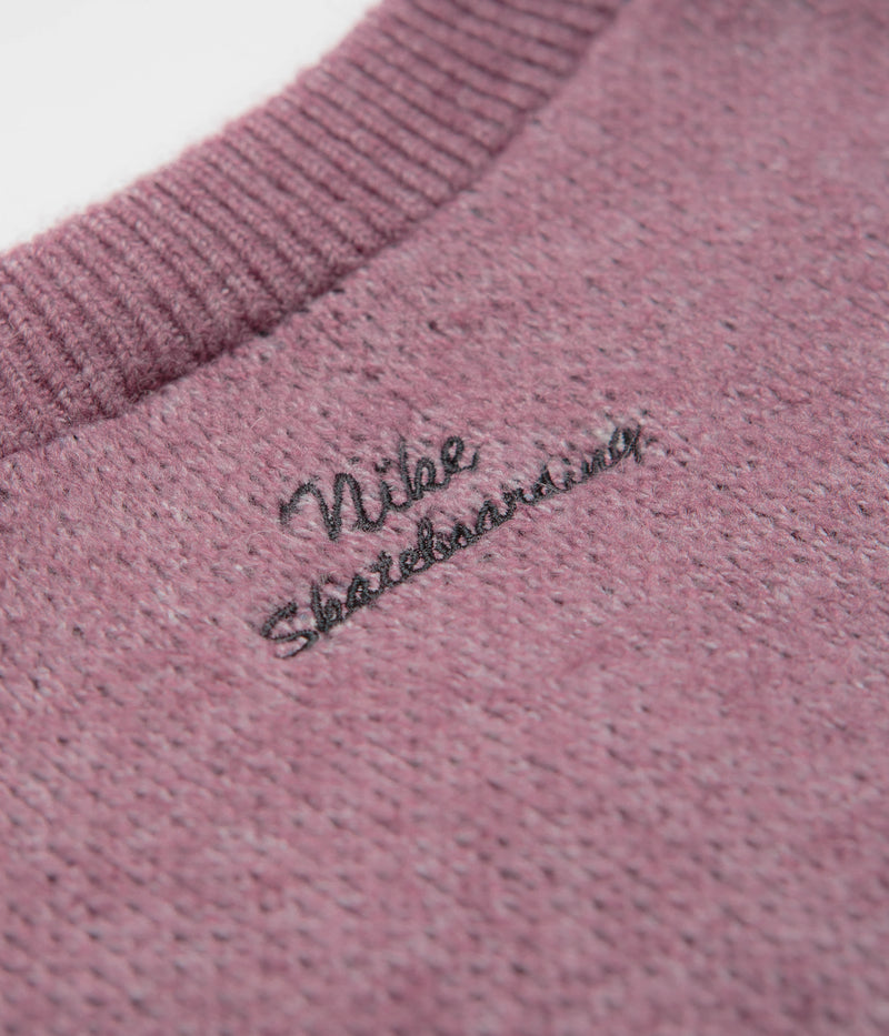 Nike SB Snake Sweater Vest in Plum Dust and Light Orewood Brown / Black