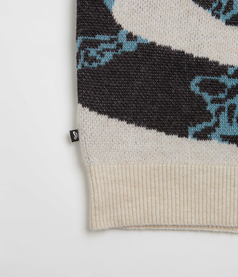Nike SB Snake Sweater Vest in Plum Dust and Light Orewood Brown / Black