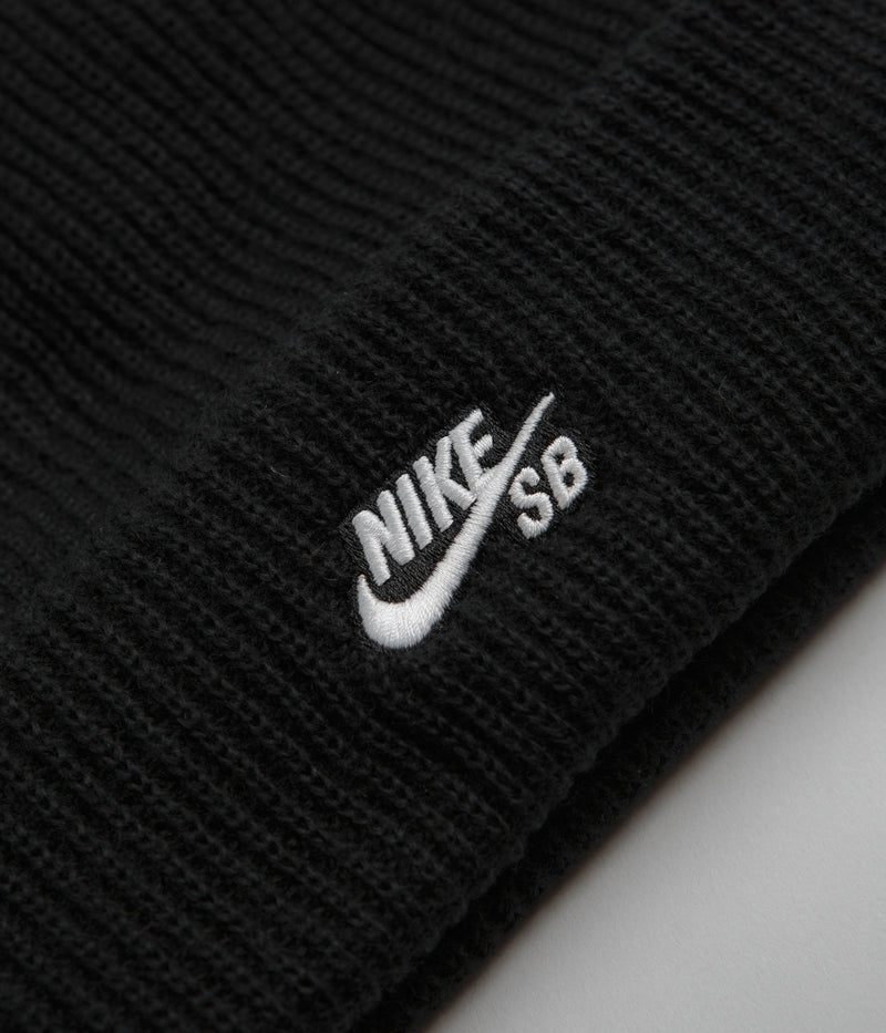 Nike SB Terra Beanie in Black and Dark Grey / White