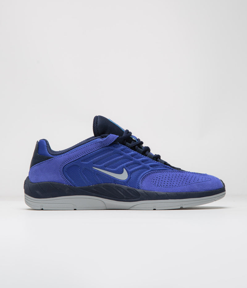 Nike SB Vertebrae Shoes in Astronomy Blue and Wolf Grey and Obsidian