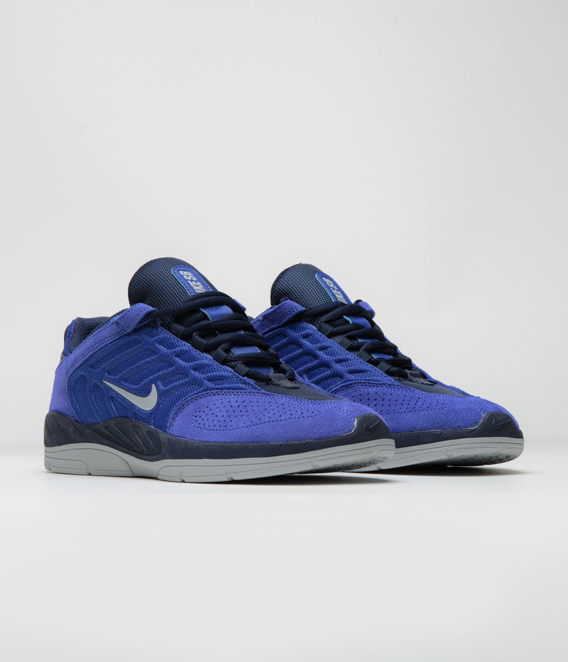 Nike SB Vertebrae Shoes in Astronomy Blue and Wolf Grey and Obsidian