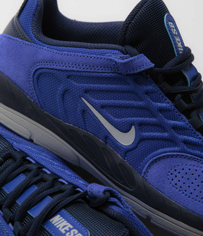 Nike SB Vertebrae Shoes in Astronomy Blue and Wolf Grey and Obsidian