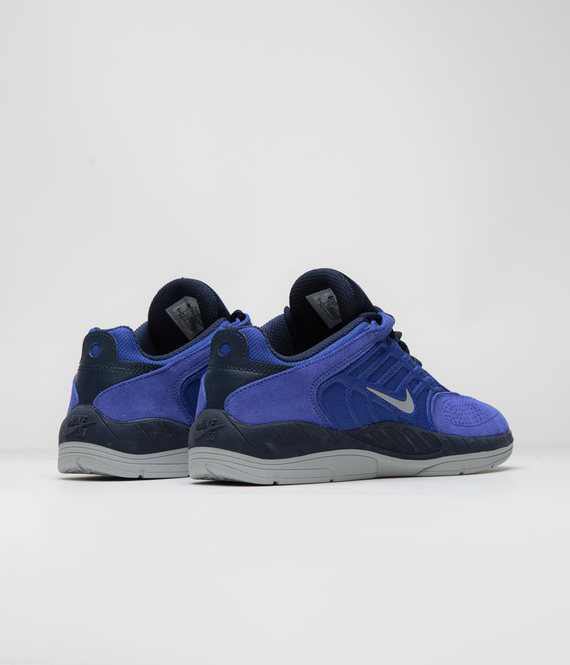 Nike SB Vertebrae Shoes in Astronomy Blue and Wolf Grey and Obsidian