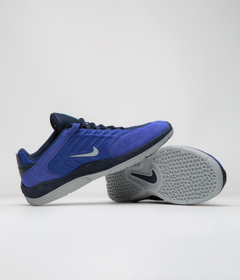 Nike SB Vertebrae Shoes in Astronomy Blue and Wolf Grey and Obsidian