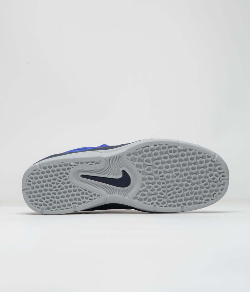 Nike SB Vertebrae Shoes in Astronomy Blue and Wolf Grey and Obsidian