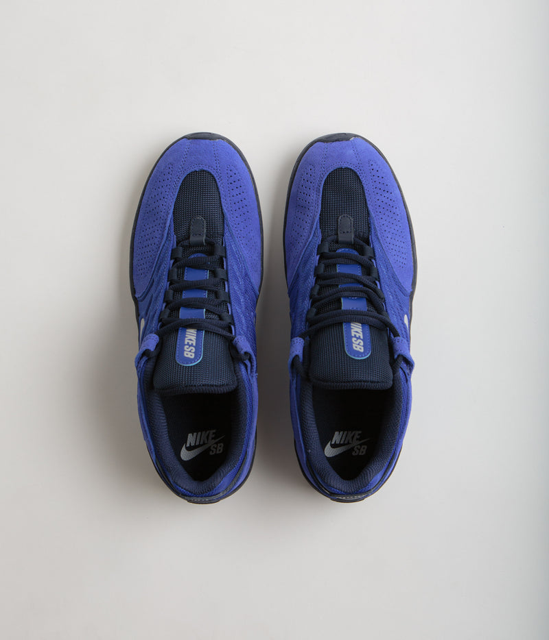 Nike SB Vertebrae Shoes in Astronomy Blue and Wolf Grey and Obsidian