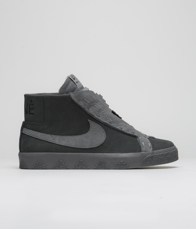 Nike SB x Di'Orr Greenwood Blazer Mid Shoes in Anthracite and Dark Smoke Grey