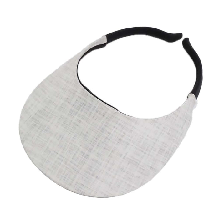 No Headache® Midsize Clip On Sun Visor in Linen Pattern Fabric Visor Cap No Headache PFCM-LCLG Light Grey