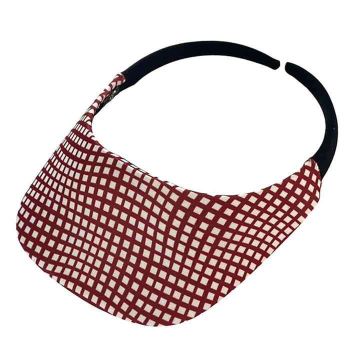 No Headache® Originals Square Brim Clip On Sun Visor Wavy Pattern Visor Cap No Headache PFC-ASSTMG Magenta Wavy