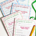 "Note to School" Notepad