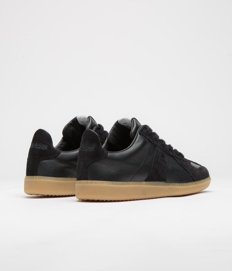 Novesta All Leather German Army Trainer Shoes in Black and Transparent