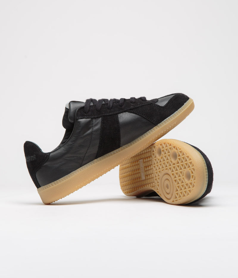 Novesta All Leather German Army Trainer Shoes in Black and Transparent