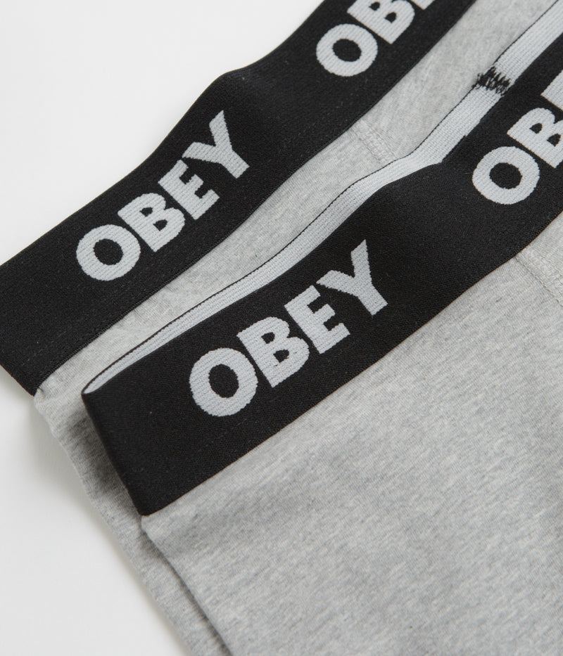 Obey Established Work Boxers (2 Pack) in Ash Grey