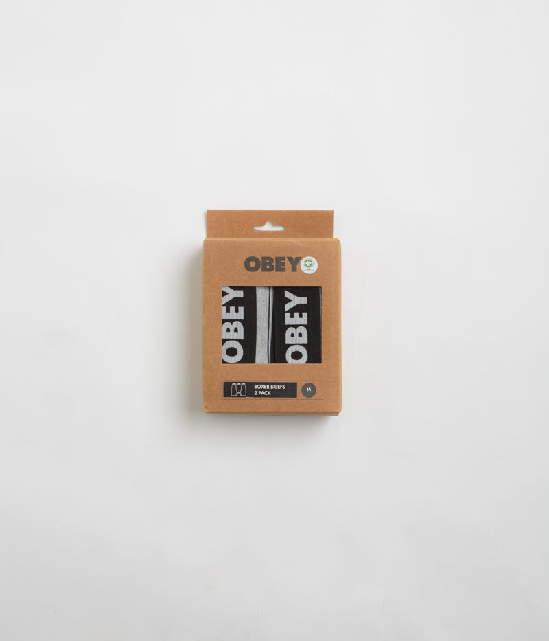 Obey Established Work Boxers (2 Pack) in Ash Grey
