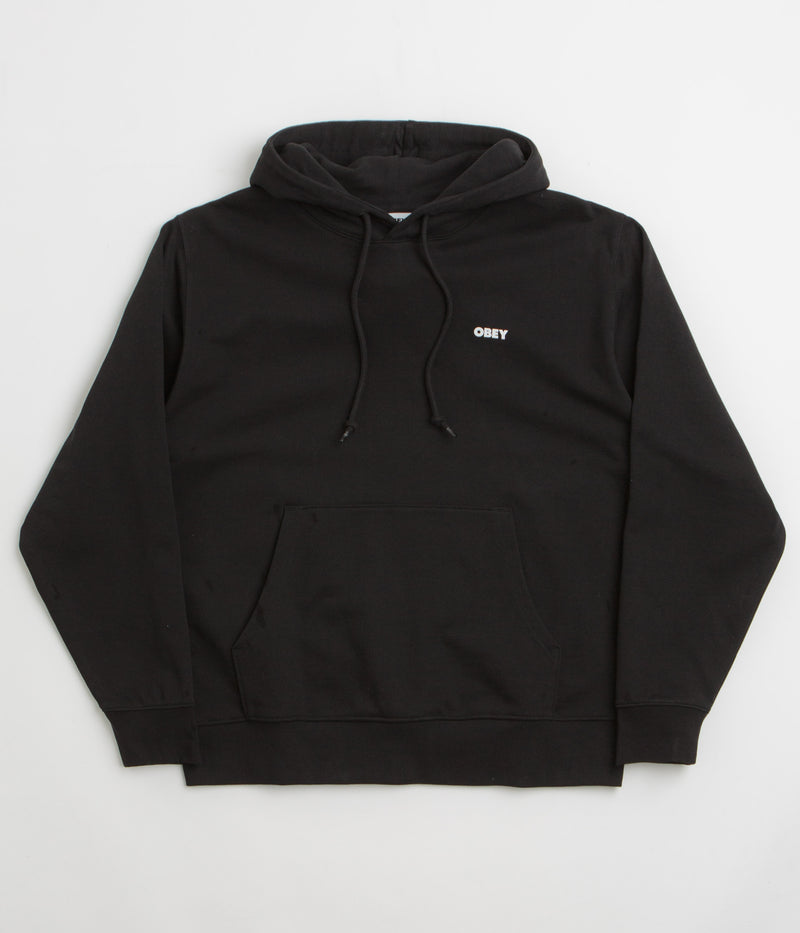 Obey Icon Stencil Flame Hoodie in Black
