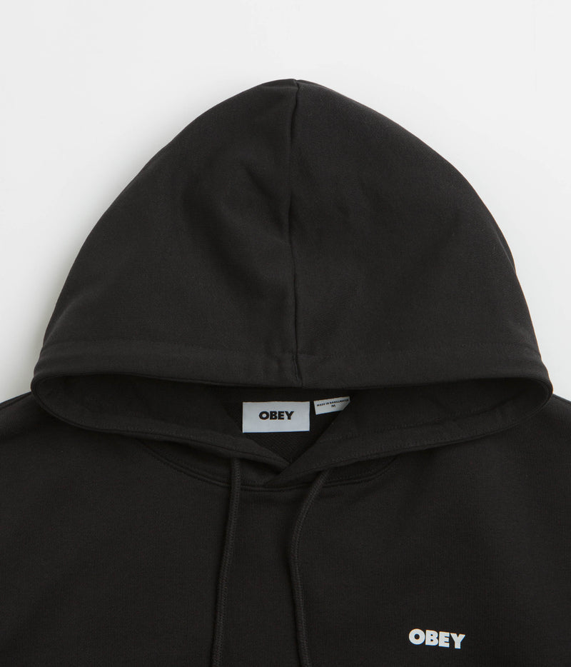 Obey Icon Stencil Flame Hoodie in Black