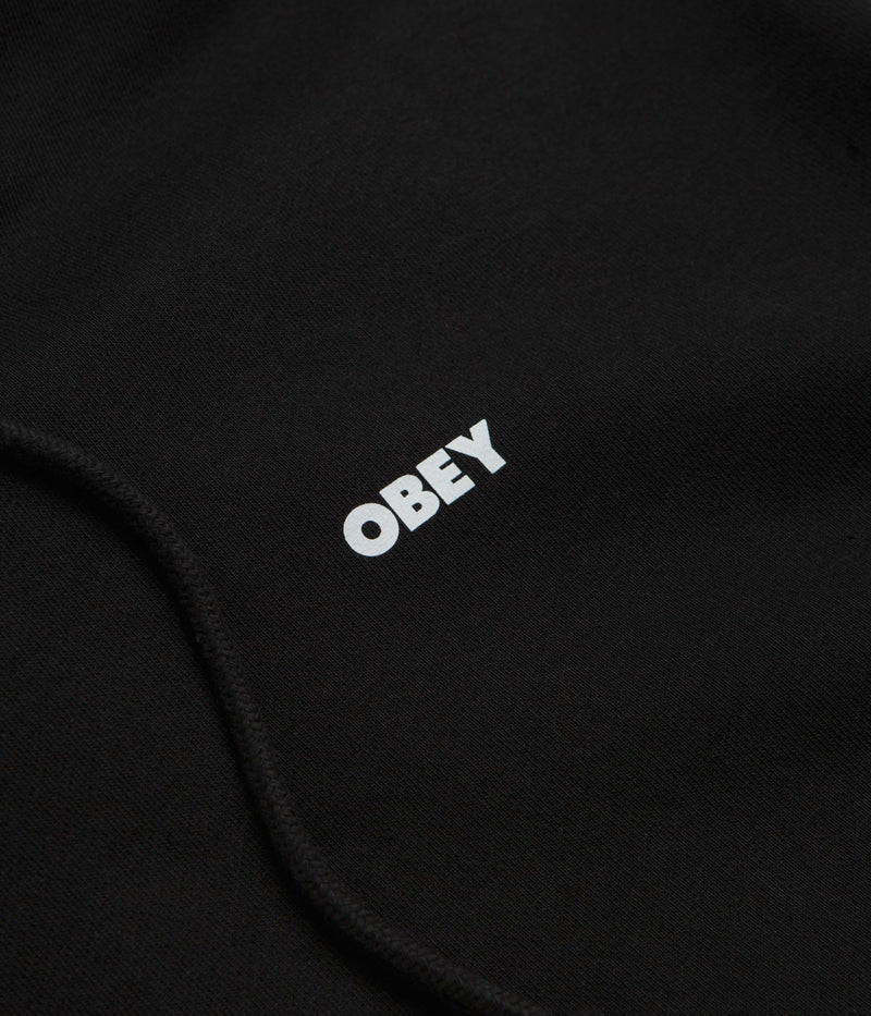 Obey Icon Stencil Flame Hoodie in Black