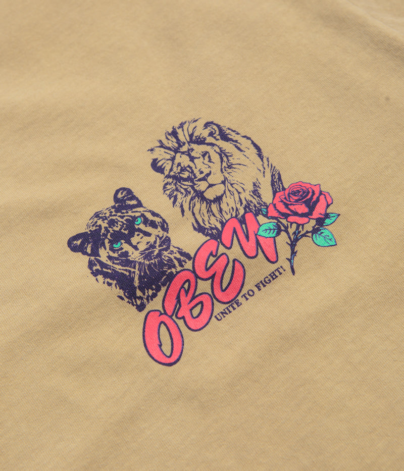 Obey Unite & Fight T-Shirt in Pigment Light Khaki